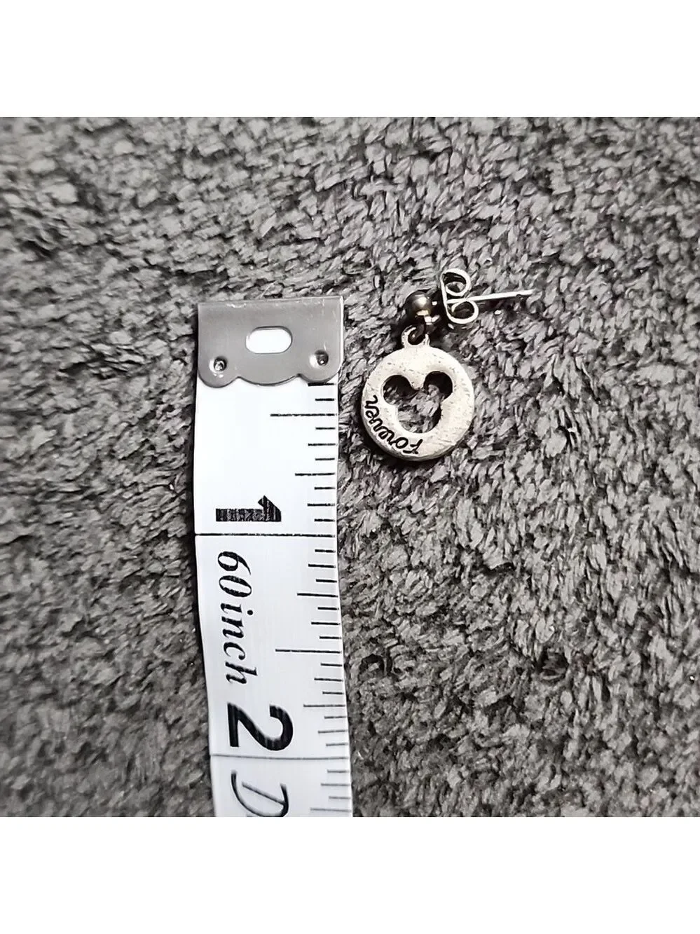 Disney Mickey Mouse Silvertone Dangle Earrings